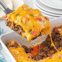 Add a little TexMex to your meal with this easy recipe. The Firecracker Casserole is perfect for busy weeknight meals or Taco Tuesdays!!