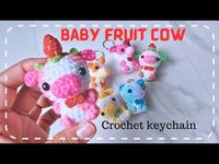 Fruit cow keychain tutorial #amigurumi #crochetkeychain #craft - YouTube