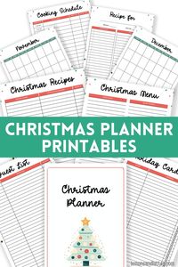 Stay organized with these Christmas planner printables! Keep track of your Christmas card list, brainstorm gift ideas, and organize your holiday meals with the Christmas menu planner - all in one place!