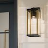 allen + roth Coalmont 1-Light 16-in H Black Outdoor Wall Light Lowes.com