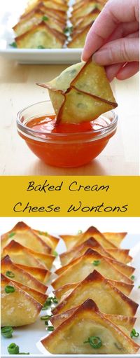 Baked Cream Cheese Wontons