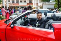 Kerala Christian Wedding groom in Car | Gallery