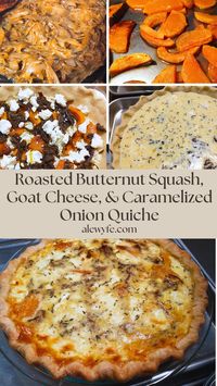 This butternut squash, goat cheese, & caramelized onion quiche is sweet and tangy, & perfect for fall and winter brunches. It’s a satisfying #vegetarian entree that’s made from scratch with tasty & nutritious whole food ingredients. More importantly, it tastes fantastic!  You can meal-prep this on the weekend and eat it for part of the week, or freeze slices or whole quiches. It's also a great way to use up leftover roasted squash or pumpkin, though we'll walk you through it from scratch.