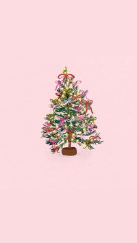 Pink christmas, Bow aesthetic, Coquette, Iphone, desktop wallpaper