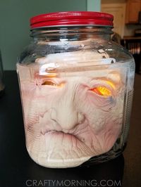 How to Make Creepy Heads in Jars - Crafty Morning