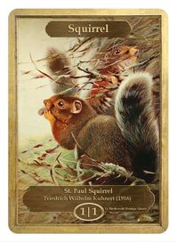 Squirrel Token (1/1) by Friedrich Wilhelm Kuhnert - Original Magic Art