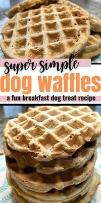 This fun dog-friendly waffle recipe only takes 4 ingredients and is such a fun and unique homemade dog treat.