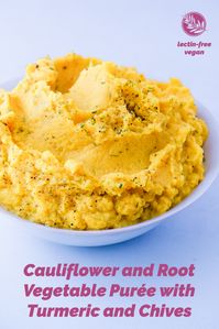 This cauliflower and root vegetable puree is the perfect comforting, nutritious and delicious lectin-free side to meat, chicken or seafood.