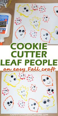 Cookie Cutter Leaf People Craft - HAPPY TODDLER PLAYTIME