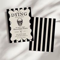 Vintage Black & White Skull Adult Halloween Party