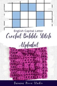 Personalize your crochet projects with this bobble stitch alphabet e-book from Banana Moon Studio! Each of the 26 capital letters in the English language is included and has a chart, photo, and line by line written instructions. Add these letter to any crochet project made in single crochet stitch! Personalize sweaters, blankets, scarves, Christmas stockings, towels, and more!