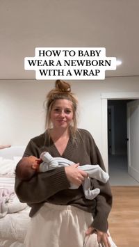 How to wrap up a newborn baby in order to baby wear! Love doing this for around the house or going out to run errands 🥰 TAGS: Mom post, mommy blogger, baby, baby activities, baby Pinterest, baby outfit, cute baby, baby play, baby ideas, mom help, baby blog, moms helping moms, baby wrap, crunchy mom, baby playtime, baby entertainment, crunchy mom, baby tips, baby tricks, baby help, mom and baby, baby boy, mom facts, baby facts, baby toys, expecting mom, mom advice, baby wearing, ba