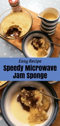 Easy Recipe: Speedy Microwave Jam Sponge - HodgePodgeDays