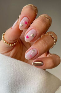 Valentine's Nails. Pink Nails. Lover Nails. Nail Inspo.