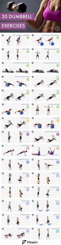 30 dumbbell exercises to spice up your workout routine. #weightlossmotivation