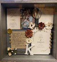 Don't let the hundreds of dollars that couples spending inviting you to their wedding to go to waste. Allow couples to cherish their perfect day forever with this customized wedding shadow box. Each box will be made to order and created specifically for the couple. The box can include the save the date, invitation, photos, important verses, poems, song lyrics, etc. The color and decor used throughout will compliment either the theme of the save the date/invites or the couples wedding colors. All