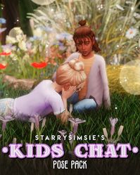 Hey everyone! today I'm excited to share my kids chat pose pack! this pack contains 8 poses for two child sims! There are also a few different emotions depending on what you need! 