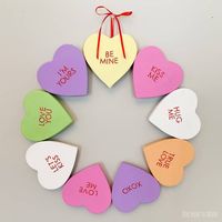 Conversation Heart Wreath DIY - Cute and Easy!