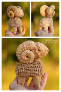 Ram Christmas Sheep Crochet Pattern