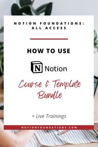 Discover the ultimate resource for mastering Notion with the Notion Foundations: All Access Course & Templates! Unlock the full potential of this powerful productivity tool as you gain access to a comprehensive collection of meticulously crafted templates, in-depth courses, and live trainings. From beginner to advanced levels, this all-inclusive package provides you with everything you need to maximize your productivity and streamline your workflows in Notion