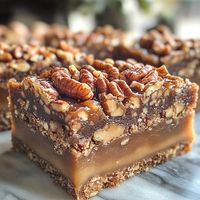 Caramel Pecan Dream Bars are a delightfully indulgent treat that combines a buttery crust, gooey caramel, and crunchy pecans into one irresistible dessert. They’re not overly sweet but have just the right amount of richness to satisfy your sweet tooth.     I think these bars are perfect for any occasion, whether it’s a holiday gathering, a potluck, or just a cozy night in. And if you’re not a fan of nuts, feel free to omit the pecans—they’ll still be undeniably delicious! If you’re looking for