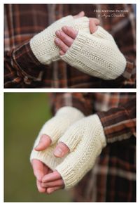 Timmer Fingerless Mittens Free Knitting Pattern - Knitting Pattern