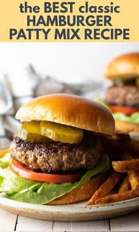 Best Hamburger Patty Recipe - Thick or thin, made on the grill or stovetop, this is the best and easiest all-purpose recipe for perfect burger patties every time! These juicy, delicious homemade burgers are ready in less than 30 minutes, and are a must-make for your next cookout. #aspicyperspective #dailyfoodfeed #foodlove #foodpic #instafood #foodstagram #tasty #besthamburgerrecipe #bestburgerrecipe #hamburger #burger #homemadeburgers #dinner #lunch #party #barbecuern