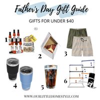 Father's Day Gift Guide - gifts for under $40! Fun and unique gift ideas for any dad. Read on ourlittlehomestyle.com