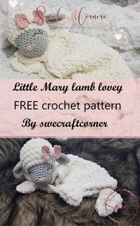 Little Mary lamb lovey – FREE crochet pattern | Swecraftcorner