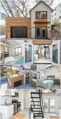 The Carriage House is a Unique Tiny Home from Zenith Design + Build - The vast majority of tiny houses have the same basic layout. They are similar in size and shape to a large motorhome (not a coincidence, considering motorhomes were the original tiny homes). There is one large downstairs living space, and then one or two small lofts above for sleeping, usually with very low ceilings.