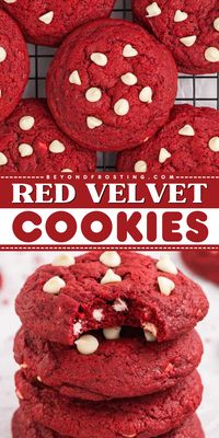 Here's a simple sweet treat you'll surely love! Soft and buttery with white chocolate chips in every bite, these easy red velvet cookies taste indulgent. Put this delicious cookie recipe on your desserts to make at home!