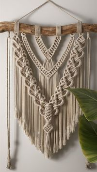 Transform your space with the timeless beauty of handcrafted macramé wall hangings. Each piece tells a story of intricate artistry and adds a touch of bohemian elegance to any room. Whether you're looking to create a cozy nook or a stunning focal point, these macramé creations bring warmth and character to your home. Click the link in the pin and discover the perfect piece that speaks to your soul. Make your walls more than just walls; make them a work of art.  (This is an affiliate link.) (Human directed ai content.)