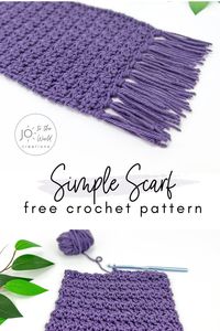 This free crochet pattern for a crochet scarf makes a wonderful gift for women. It's a quick and easy pattern and creates a beautiful, textured scarf. It also has instructions for how to make and add fringe to the scarf. It's a great crochet scarf pattern for beginners!