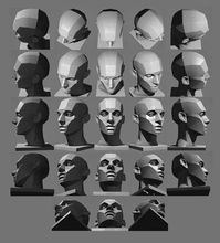 this helps to not only draw heads in many angles but conveniently shade as well.