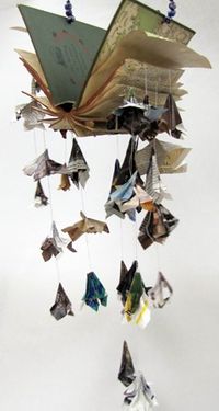 What a cool way to use a book!    Wouldn't that be cool to hang up in your room?