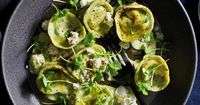 Get your mixing fingers ready, these tortellini are well worth the effort. The post Leek and goat’s cheese tortellini with fennel sauce appeared first on Gourmet Traveller.