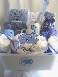 UNC Tarheels Gift Basket- I would love to get this as a gift!