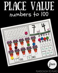 Understanding the concept of place value (the number 74 has 7 tens and 4 ones, for example) is important for children to develop a solid sense of numbers. Our place value activity mats are a hands-on way to practice reading, writing and counting numbers from 1 to 100. They’re great to use as number of the day practice, morning work or math centers in kindergarten, first and second grade! #placevalue #placevalueactivities