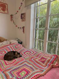 #crochet #crochetblanket #crochetinspiration #crocheting #cats #catnap