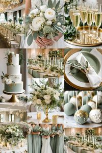 Sage green and gold wedding ideas: sage green and gold wedding inspiration 🤍    #sagegreenwedding #wedding #sagwgreenweddinginspiration #weddingplanningtips #weddingmoodboard #weddinginspo #sagwgreenandgold #weddingcake #weddingtheme