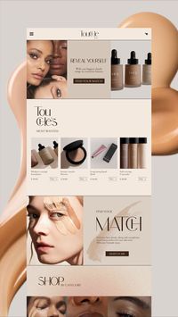 Modern and minimalist e-commerce website for Touché makeup brand by Envol Agency. #ecommerce #website #makeup . #Ecommerce_Design_Inspiration #Cosmetic_Website #Website_Branding_Design #Beauty_Ecommerce