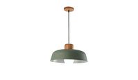 SSBHDM Nordic Simple Style Chandelier,Creative Wooden Lamp Head,Metal Hanging Lamp Lampshade,E27 Base Single-Head Pendant Light,Library Meeting Room Study Room Decorative Lighting Fixtures