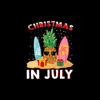 Funny Christmas In July Pineapple Slice with Santa Surf Surfing Surfer in sunglasses enjoying his Hawaiian Summer Tree in the warm summertime hFun summer Christmas design for kids and adults that love eating Pineapple. Funny Christmas In July Watermelon Slice with Santa in sunglasses enjoying his Hawaiian Summer Tree in the warm summertime heat.