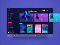 Daily design 27/100 - music webdesign UI/UX card ui design ui100days ux interface gif app uidesign motion daily ui uikit colorful music website webdesign