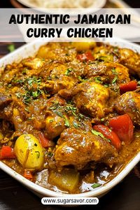 Authentic Jamaican Curry Chicken is a rich and aromatic recipe! Packed with tender chicken, Caribbean spices, and vibrant curry flavors, it’s a must-try for dinner.