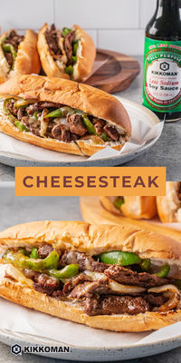 Savor the ultimate comfort food with these Cheesesteak Sandwiches! Loaded with tender steak, sautéed peppers and onions, and melted provolone, they get an extra boost of flavor from Kikkoman® Less Sodium Soy Sauce. Ready in under 30 minutes, they're perfect for a quick and hearty meal! Visit KikkomanUSA.com for more quick recipes.