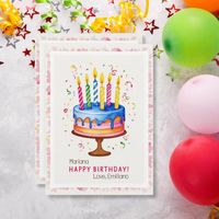 Colorful Birthday Wishes - Personalized Greeting Card | Zazzle