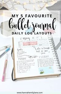 Change up your bullet journal pages with this daily log layout inspiration | www.hannahemilylane.com