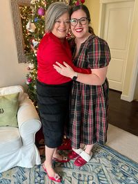 Fun Christmas outfits with red heels and blingy slippers. Plaid dress or black skirt with red satun blouse. Red blingy heels and sequined red slippers. Plaid dress, black skirt, red satin blouse. #newyearsoutfit #redheels #target #redblingyshoes #rrdsequinedslippers   Follow my shop @Karinskottage on the @shop.LTK app to shop this post and get my exclusive app-only content! #over60  #liketkit #LTKOver40 #LTKHoliday #LTKStyleTip @shop.ltk https://liketk.it/50Wfr