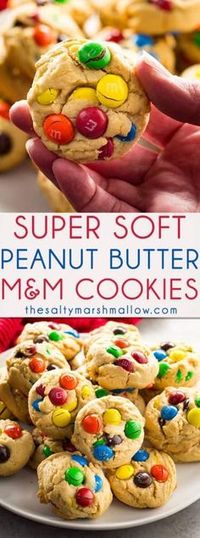 These Peanut Butter M&M Cookies bake up thick and soft! A recipe for M&M cookies packed with peanut butter flavor are super easy to make from scratch. Incredible texture with M&M's in every single bite make these the best peanut butter M&M cookies ever.